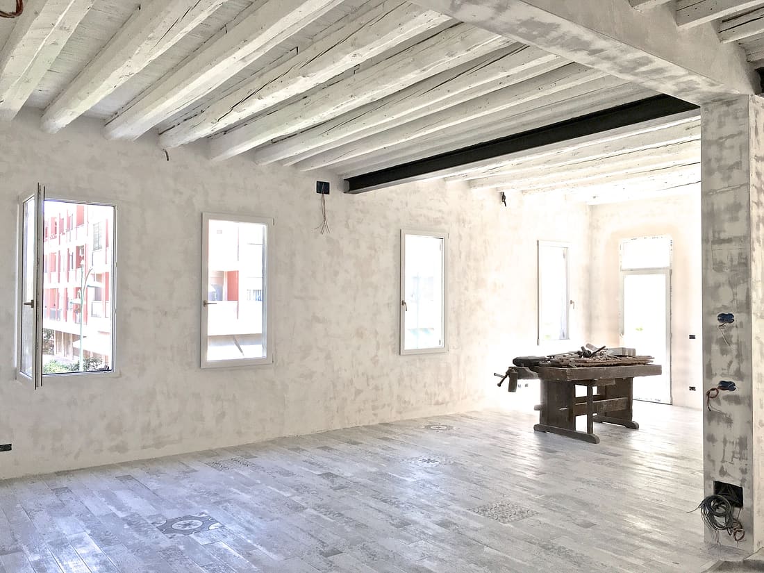 Atelier finito prima degli arredi